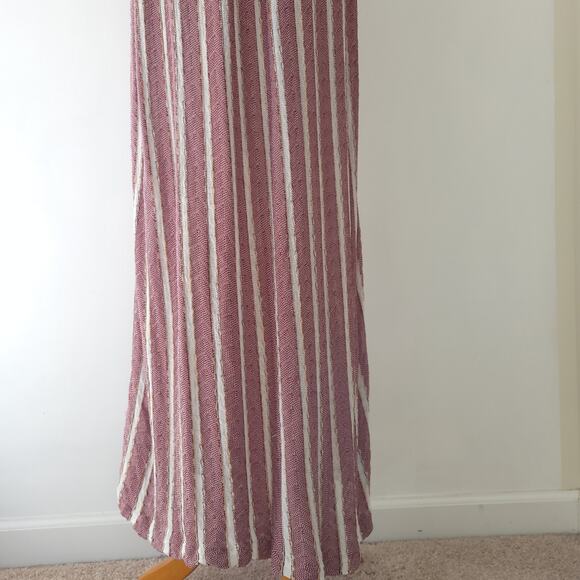 Free People Rain Shadow Maxi Dress Knit Babydoll Square Neck Striped XS - Picture 10 of 14